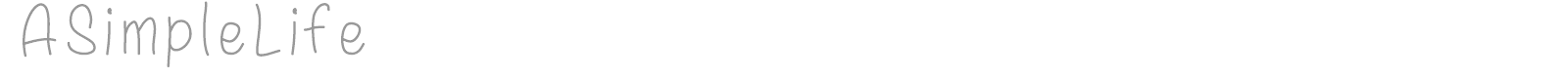 A Simple Life font preview